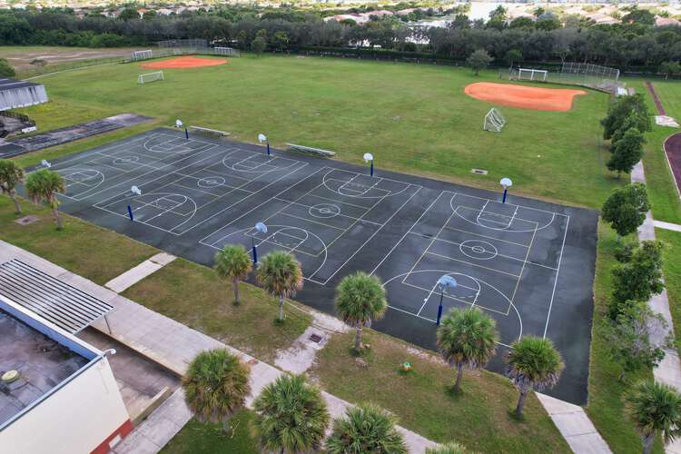 Glades Middle School Outdoor Basketball Courts in Miramar