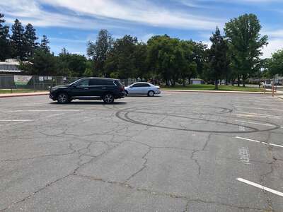 Everett Elementary School Parking Lot in Modesto