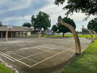 Campbell Drive K-8 Center Outdoor Basketball Courts in Miami