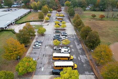 Windsor Oaks Elementary School Parking Lot - Front in Virginia Beach