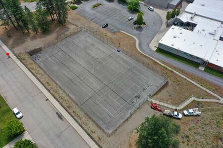 Bowdish Middle School Tennis Courts in Spokane Valley