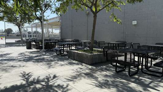 Marco Antonio Firebaugh High School Outdoor Lunch Area in Lynwood