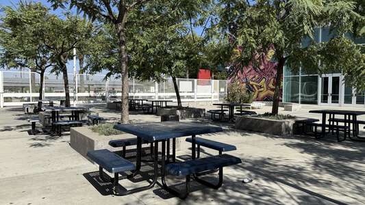 Marco Antonio Firebaugh High School Outdoor Lunch Area in Lynwood