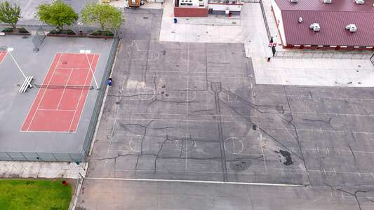 Ceres High School Outdoor Basketball Courts in Ceres