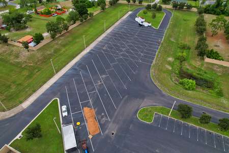 Fivay High School Parking Lot - Buses in Hudson