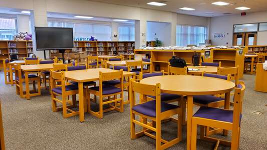 Eddie White Middle Academy Library in Hampton