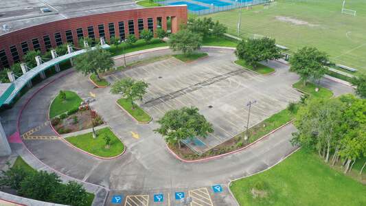 Pin Oak Middle School Parking Lot - Front in Houston