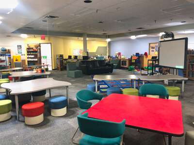 A. Montoya Elementary School Media Center in Tijeras