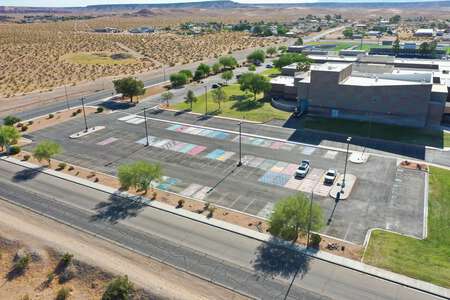 Moapa Valley High School Parking Lot - Students in Overton