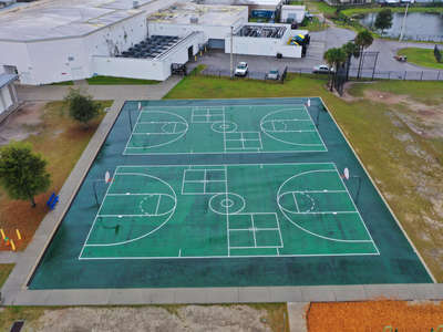 SunRidge Elementary School Outdoor Basketball Courts in Winter Garden