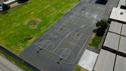 Levi Bemis Elementary School Blacktop / Basketball Courts in Rialto 3