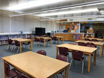 Rosa Parks School Library in Sacramento