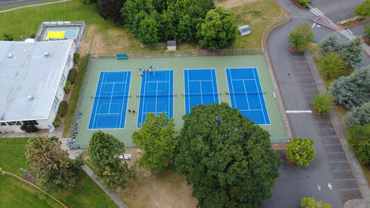 Sunset High School Tennis Courts in Portland