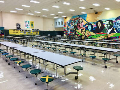 Edison Middle School Cafeteria in Houston