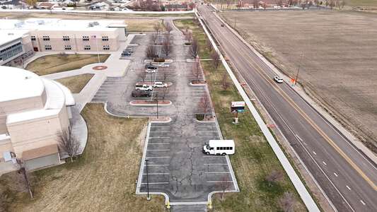 Columbia High School Parking Lot - Front in Nampa