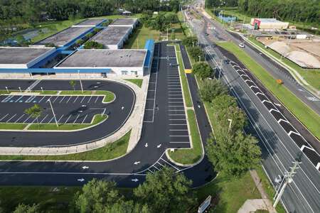 Veterans Elementary School Parking Lot - Front in Wesley Chapel