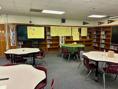 Thomas J Rusk Middle School Library in Dallas