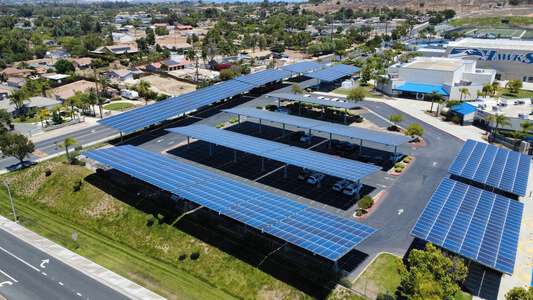 Citrus Hill High School Parking Lot - Front Solar Panels in Perris 3