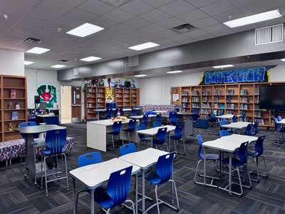 Young Mens Academy at Fred Florence Middle School Library in Dallas