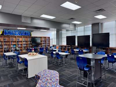 Young Mens Academy at Fred Florence Middle School Library in Dallas