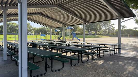 Serrano Elementary School Outdoor Lunch Tables in Villa Park