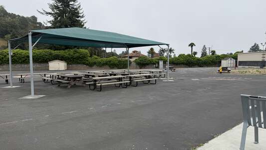 Main Street Elementary School Outdoor Lunch Table Area in Soquel