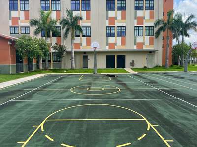 Dr. Toni Bilbao Preparatory Academy Outdoor Basketball Courts in Doral