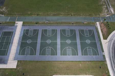 Crews Lake Middle School Outdoor Basketball Courts in Spring Hill