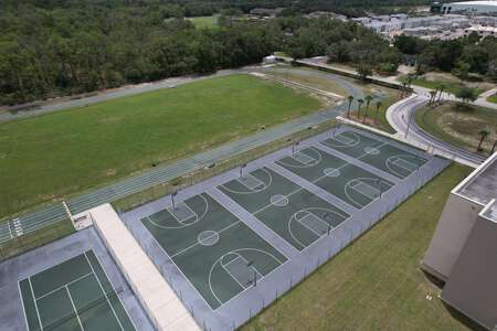 Crews Lake Middle School Outdoor Basketball Courts in Spring Hill