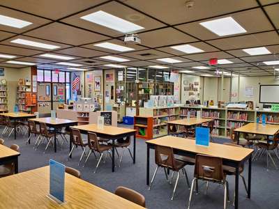 Richardson PREP HI Middle School Library in San Bernardino