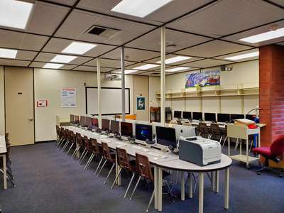 Richardson PREP HI Middle School Library in San Bernardino