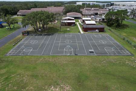 Mary Giella Elementary School Outdoor Basketball Courts in Spring Hill
