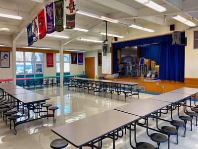 Oak Springs Elementary School Cafeteria w/ Stage in Austin
