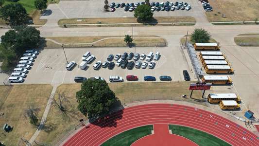 Argyle Middle School Parking Lot - Buses in Argyle 2