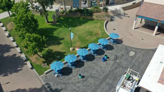 University High School Outdoor Lunch Area in Irvine