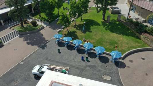 University High School Outdoor Lunch Area in Irvine
