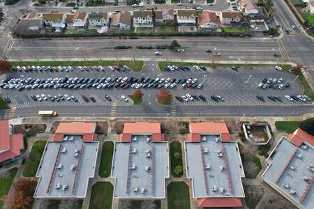 Monterey Trail High School Parking Lot - Front in Elk Grove