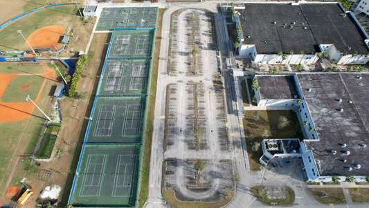 Cypress Bay High School Parking Lot - South in Weston