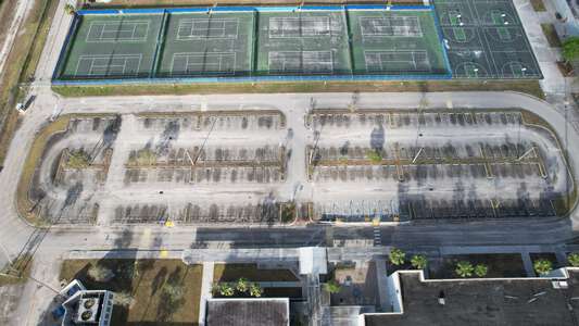 Cypress Bay High School Parking Lot - South in Weston