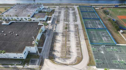 Cypress Bay High School Parking Lot - South in Weston