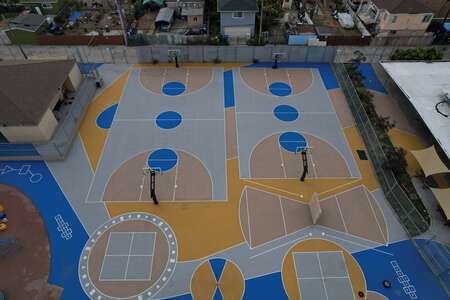 King-Chavez Academy Outdoor Basketball Courts in San Diego