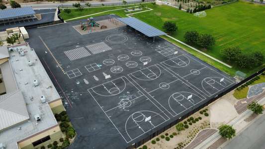 Nancy R. Kordyak Elementary School Blacktop / Basketball Courts in Fontana 4