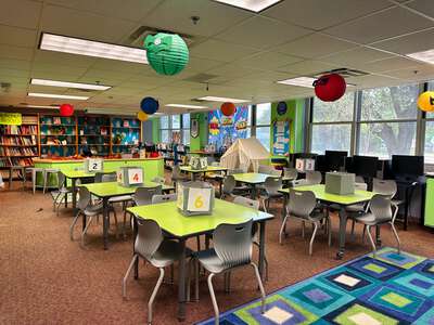 T G Terry Elementary School Library in Dallas
