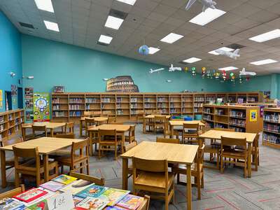 Julian T Saldivar Elementary School Library in Dallas