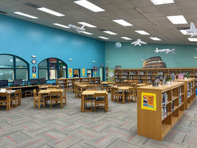 Julian T Saldivar Elementary School Library in Dallas