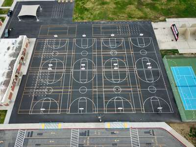 Irvine Intermediate School Outdoor Basketball Courts in Garden Grove