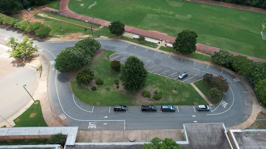 Randolph Middle School Parking Lot - Front in Charlotte 2