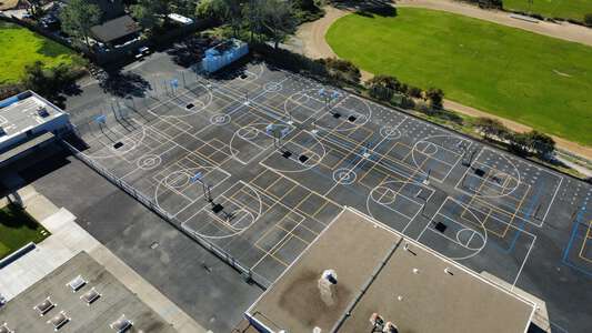 Oak Crest Middle School Outdoor Basketball Courts in Encinitas