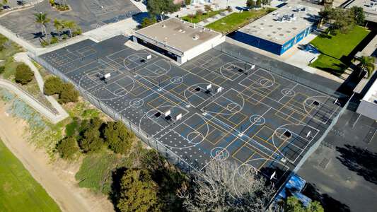 Oak Crest Middle School Outdoor Basketball Courts in Encinitas