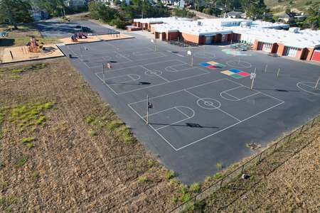 Portola Elementary School Blacktop Volleyball Poles in San Bruno 2